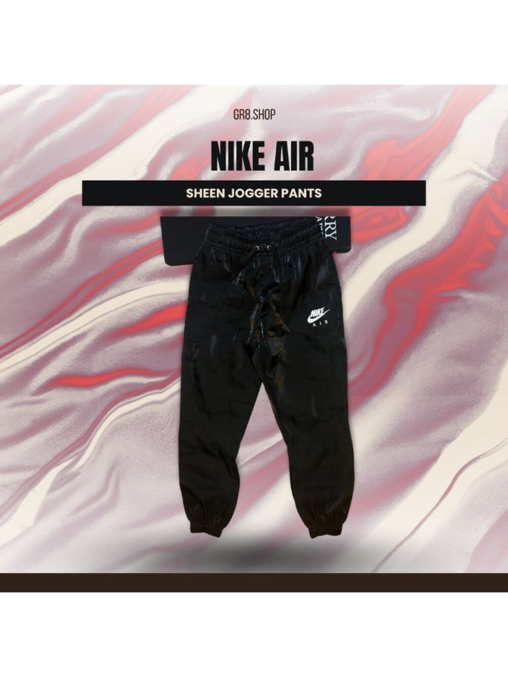 Nike Air Sheen Jogger Pants Black XS Lightweight & Stylish Athletic Wear For Men